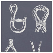 Nautical Rope Knots & Navy Blue Stof (Close Up)