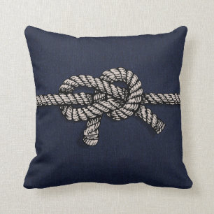 Nautical Rope Large met geknoteerde notering Kussen