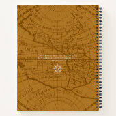 Nautical Rope Monogram Map Brown Notitieboek (Achterkant)