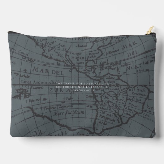 Nautical Rope Monogram Map Grey Etui (Achterkant)