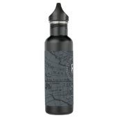 Nautical Rope Monogram Map Grey Waterfles (Links)