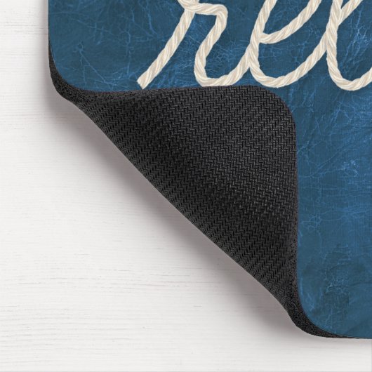 Nautical Rope over blauw Muismat (Hoek)