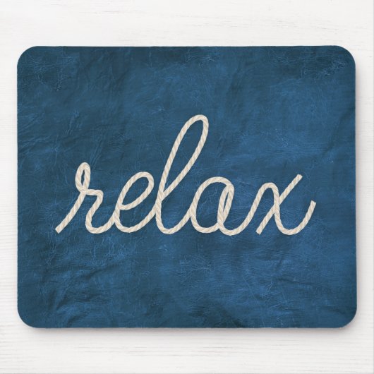 Nautical Rope over blauwe Muismat (Voorkant)