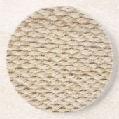 Nautical Rope Pattern Zandsteen Onderzetter (Voorkant)