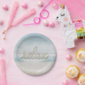 Nautical Rope Relax Text on Ocean Paper Bord (Feest)