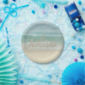 Nautical Rope Relax Text on Ocean Paper Bord (Feest)