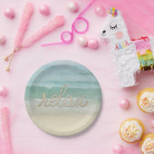 Nautical Rope Relax Text on Ocean Paper Bord (Feest)