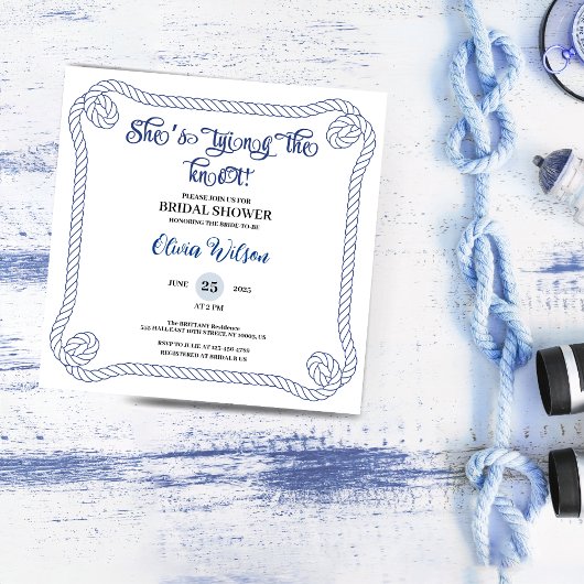 Nautical Rope she’s Tying the Knot  Bridal Shower  Kaart