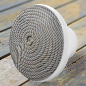 Nautical Rope Spiral Ceramic Knob. Keramische Knop