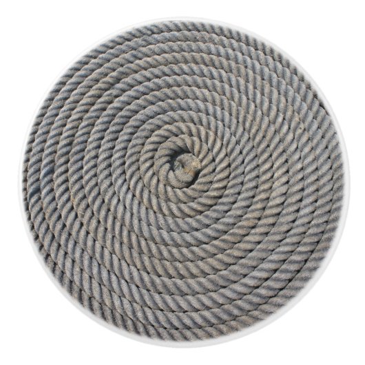 Nautical Rope Spiral Ceramic Knob. Keramische Knop (Voorkant)