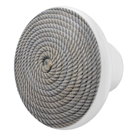 Nautical Rope Spiral Ceramic Knob. Keramische Knop (Rechts)