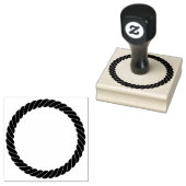 Nautical Rope Thick Twist Cartoon Cirkel Lijst Rubberstempel (Gestempeld)