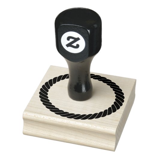 Nautical Rope Thick Twist Cartoon Cirkel Lijst Rubberstempel (Stempel)