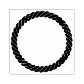 Nautical Rope Thick Twist Cartoon Cirkel Lijst Rubberstempel (Afrduk)