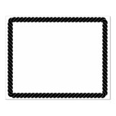 Nautical Rope Twist Cartoon Rechthoekig Lijst Rubberstempel (Afrduk)