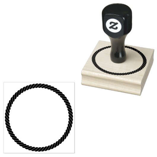 Nautical Rope Twist Simple Cartoon Lijst Rubberstempel (Gestempeld)
