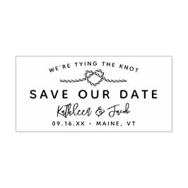 Nautical Rope Tying the Knot Save the Date Rubberstempel