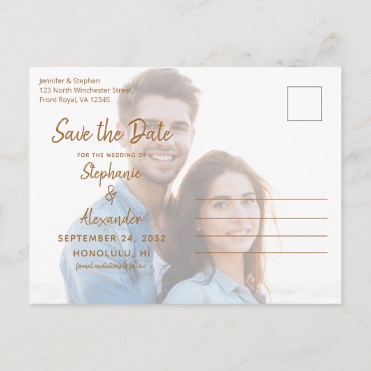 Nautical Rope Tying the Knot Wedding Save the Date Aankondigingskaart (Achterkant)