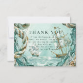 Nautical Rope Voyage Wedding Bedankkaart (Voorkant)