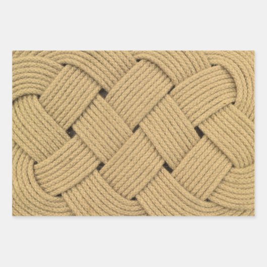 Nautical Rope Weave Fotoprint Inpakpapier Vel (Voorkant)