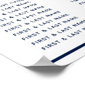 Nautical Rope Wedding Seating 18 Table Chart Poster (Hoek)