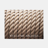 Nautical Rope Welcome Aboard Deurmat (Voorkant)