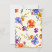 Nautical RSVP Boat Anchor Floral Blue Response (Achterkant)