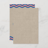 Nautical RSVP van de marine & Coral (Voorkant / Achterkant)