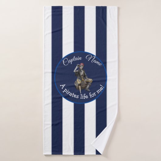 Nautical Rum Skeleton Party Pirate Badhanddoek (Badhanddoek)