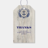 Nautical Rustic Beach Wedding Cadeaulabel (Voorkant)