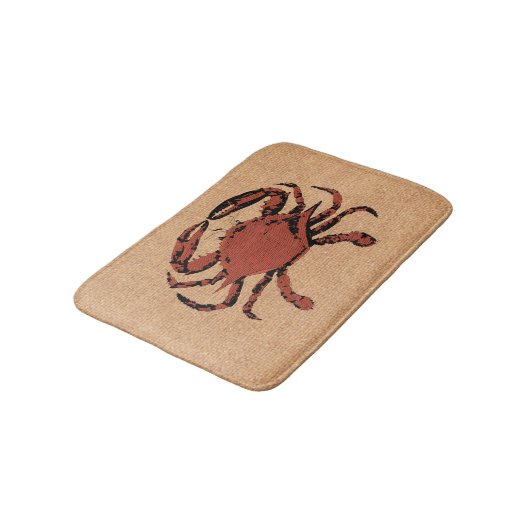 Nautical Rustic Crab Bathroom Bath Mat Anti-Skid (Gekanteld)