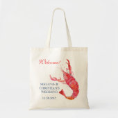 Nautical Rustic Lobster Wedding Canvas Tas (Voorkant)