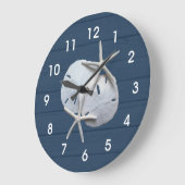 Nautical Rustic Sand Dollar Starfish Wall Clock Grote Klok (Hoek)