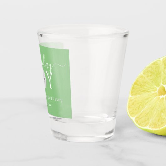 Nautical Sage Green Sand Dollar 3 Kerstmis Shot Glas (Rechts)