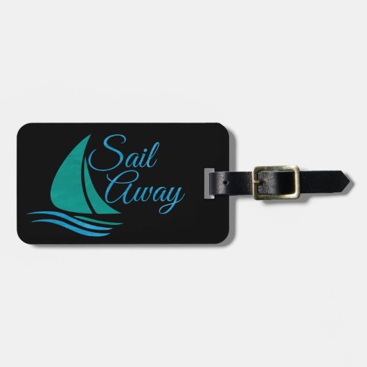 Nautical Sail Away Bagagelabel (Voorkant horizontaal)
