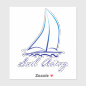 Nautical Sail Away Sticker (Vel)