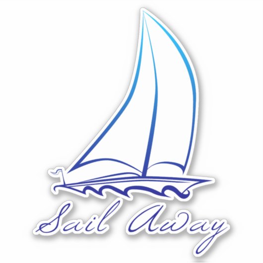 Nautical Sail Away Sticker (Voorkant)