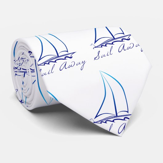 Nautical Sail Away Stropdas (Opgerold)