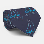 Nautical Sail Away Stropdas (Opgerold)