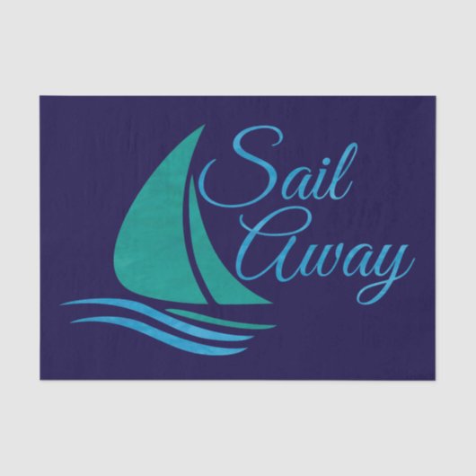 Nautical Sail Away Tissuepapier (Voorkant)