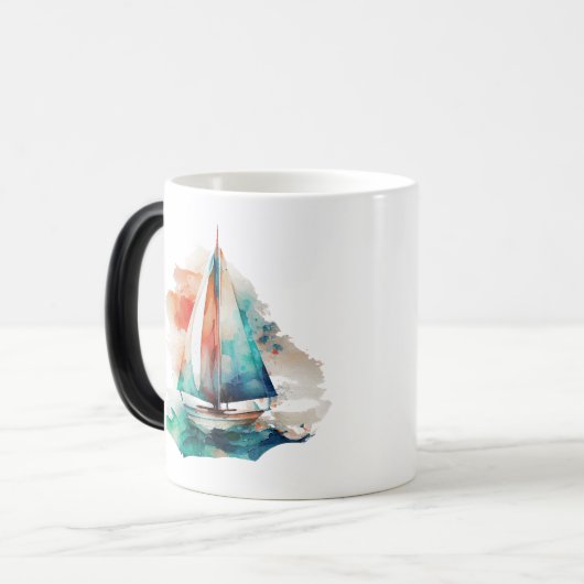 Nautical Sail Boat Coffee Mok (Voorkant links)