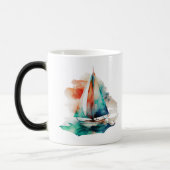 Nautical Sail Boat Coffee Mok (Links)