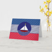 Nautical Sail Boat Note Kaart (Gele Bloem)