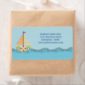 Nautical Sail Boat Ocean Theme Name Label (Insitu)
