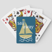 Nautical Sail Boat Pokerkaarten (Achterkant)