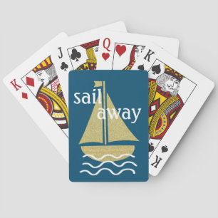 Nautical Sail Boat Pokerkaarten