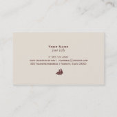 Nautical Sail Boat Visitekaartje (Achterkant)