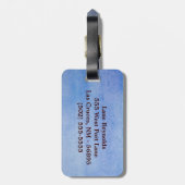 Nautical Sail Boat Zee Ocean Monogram Bagagelabel (Achterkant verticaal)