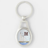 Nautical Sail Boat Zee Ocean Pirate Sleutelhanger (Voorkant)