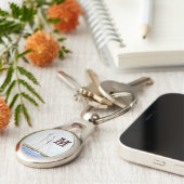 Nautical Sail Boat Zee Ocean Pirate Sleutelhanger (Zijkant)